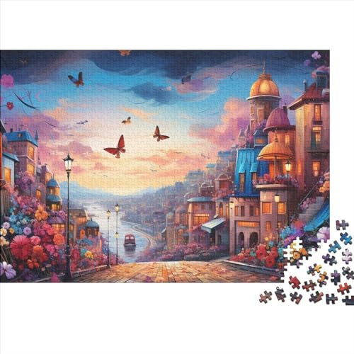 Cityscape Architecture Puzzle 1000 Teile Erwachsenenpuzzle Puzzle Holzpuzzle Geschicklichkeitsspiel Für Die Ganze Familie Intellektuelles 1000pcs (75x50cm) von INTCHE