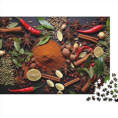 Colourful Spices Puzzle 1000 Impossible Teile Puzzle Für Erwachsene Puzzle DIY Holzpuzzle Geschicklichkeitsspiel Für Die Ganze Familie 1000pcs (75x50cm) von INTCHE