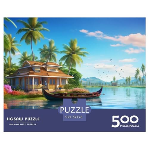 Holiday Bay (20) Puzzle 1000 Impossible Teile Puzzle Für Erwachsene Puzzle DIY Holzpuzzle Geschicklichkeitsspiel Für Die Ganze Familie 500pcs (52x38cm) von INTCHE