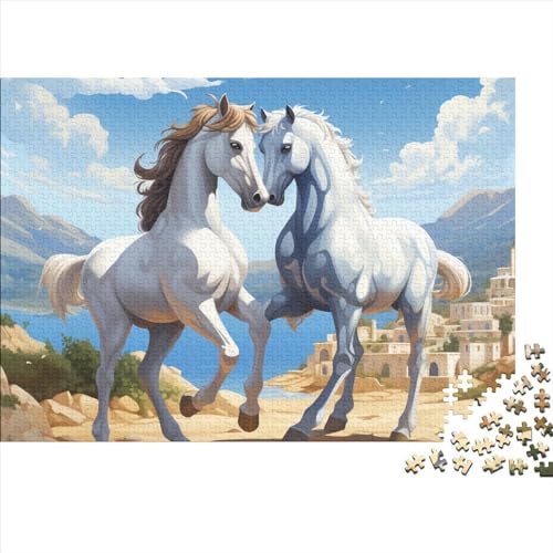 Horse Puzzle 1000 Impossible Teile Puzzle Für Erwachsene Puzzle DIY Holzpuzzle Geschicklichkeitsspiel Für Die Ganze Familie 300pcs (40x28cm) von INTCHE