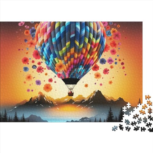 Hot Air Balloon Puzzle 1000 Teile Erwachsene Puzzle DIY Jigsaw Puzzle Holzpuzzle Für Die Ganze Familie Intellektuelles Herausforderungsspiel 300pcs (40x28cm) von INTCHE