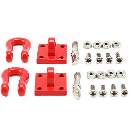 INTCHE 2 StüCke Metall Vorne Hinten StoßStange Rettung AnhäNger & Halterung Set für Rc Auto Leichte KüHle und Attraktive Langlebige Teile von INTCHE