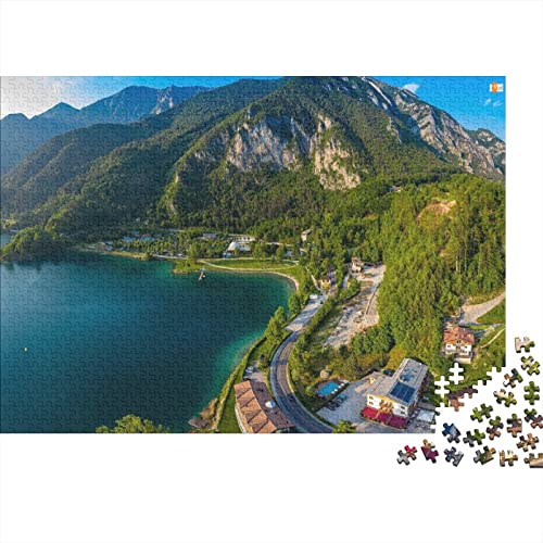 Lake Garda Puzzle 1000 Impossible Teile Puzzle Für Erwachsene Puzzle DIY Holzpuzzle Geschicklichkeitsspiel Für Die Ganze Familie 1000pcs (75x50cm) von INTCHE