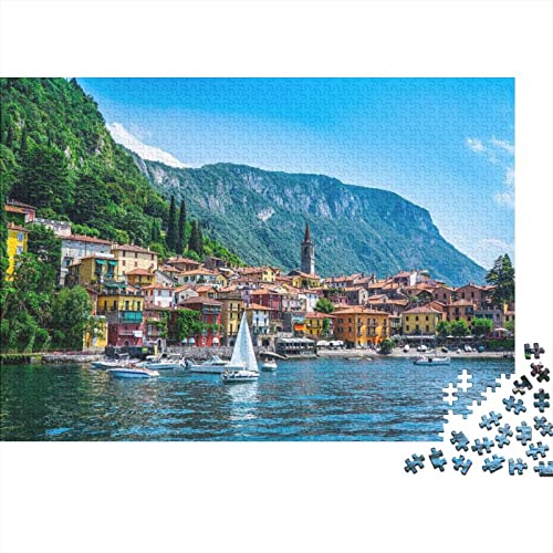 Lake Garda Puzzle 1000 Teile Erwachsene Puzzle DIY Jigsaw Puzzle Holzpuzzle Für Die Ganze Familie Intellektuelles Herausforderungsspiel 300pcs (40x28cm) von INTCHE