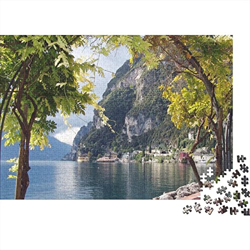 Lake Garda Puzzle 1000 Teile Erwachsene Puzzle DIY Jigsaw Puzzle Holzpuzzle Für Die Ganze Familie Intellektuelles Herausforderungsspiel 300pcs (40x28cm) von INTCHE