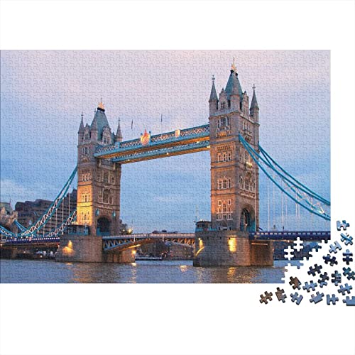 London Bridge Puzzle 1000 Teile Erwachsenenpuzzle Puzzle Holzpuzzle Geschicklichkeitsspiel Für Die Ganze Familie Intellektuelles 1000pcs (75x50cm) von INTCHE