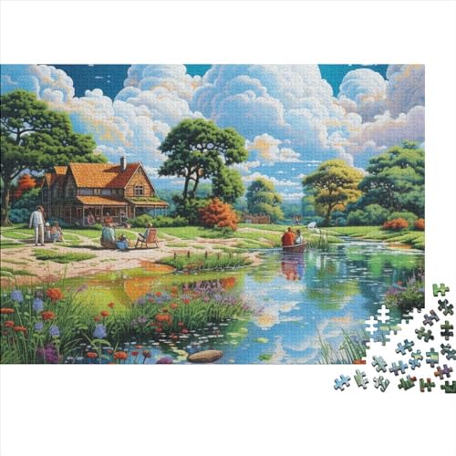 Paradise (18) Puzzle 1000 Impossible Teile Puzzle Für Erwachsene Puzzle DIY Holzpuzzle Geschicklichkeitsspiel Für Die Ganze Familie 300pcs (40x28cm) von INTCHE