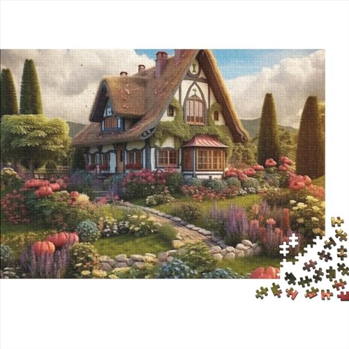 Rustic Cottage Puzzle 1000 Teile Erwachsenenpuzzle Puzzle Holzpuzzle Geschicklichkeitsspiel Für Die Ganze Familie Intellektuelles 1000pcs (75x50cm) von INTCHE