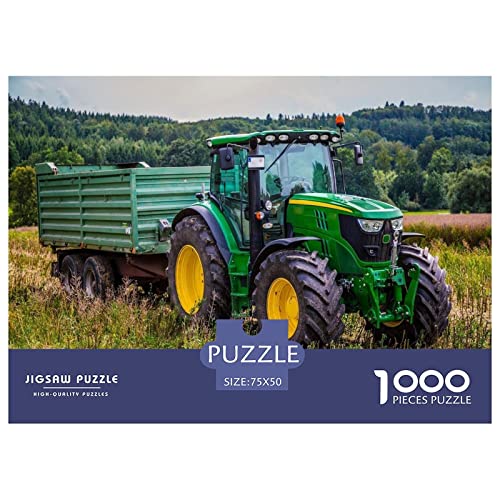 Tractors Puzzle 1000 Impossible Teile Puzzle Für Erwachsene Puzzle DIY Holzpuzzle Geschicklichkeitsspiel Für Die Ganze Familie 1000pcs (75x50cm) von INTCHE