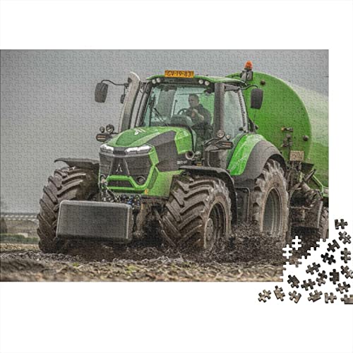 Tractors Puzzle 1000 Teile Erwachsenenpuzzle Puzzle Holzpuzzle Geschicklichkeitsspiel Für Die Ganze Familie Intellektuelles 1000pcs (75x50cm) von INTCHE