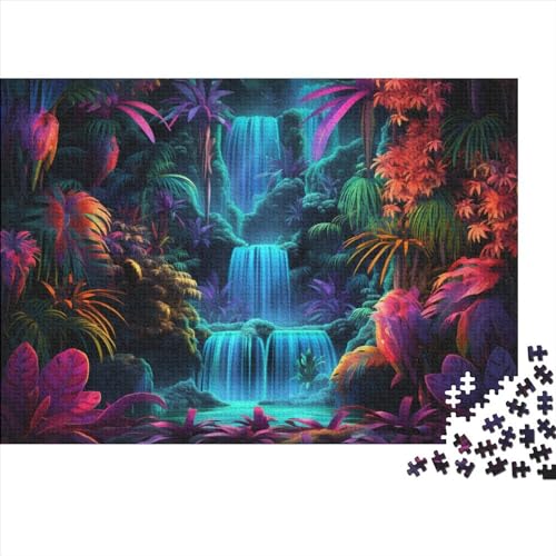 Waterfall (22222) Puzzle 1000 Teile Erwachsenenpuzzle Puzzle Holzpuzzle Geschicklichkeitsspiel Für Die Ganze Familie Intellektuelles 300pcs (40x28cm) von INTCHE