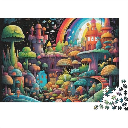 Wonderland Puzzle 1000 Impossible Teile Puzzle Für Erwachsene Puzzle DIY Holzpuzzle Geschicklichkeitsspiel Für Die Ganze Familie 1000pcs (75x50cm) von INTCHE