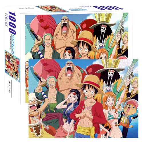 Anime Cartoon Puzzle, Anime Puzzle, Anime Puzzle für Erwachsene, Puzzle 1000 Teile für Erwachsene und Kinder ab 10 Jahre, herausforderndes Geschicklichkeitsspiel für die ganze Familie von IOSCDH