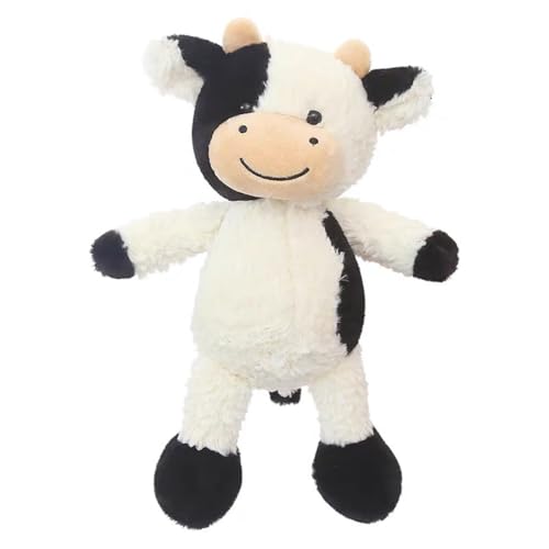 IOSCDH 30cm Kuscheltier Kuh Kuh Plüschtier Plüsch Kuh Spielzeug Weiches Stofftier Flauschiges Schwarz Weißes Plüsch Kuh Spielzeug Cows Cuddly Toy Flauschige Stofftier Kuh zum Spielen von IOSCDH