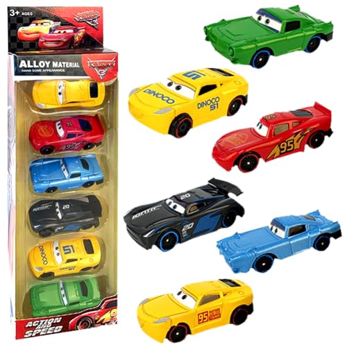 IOSCDH Kinder Auto Spielzeug, Autos Spielzeug Mini Auto Set Mit 6 Stück Mini Metall Auto Spielzeug Anime Fans Geschenk Kindergeburtstag Geschenk Geeignet Für 3-12 Jahre Alte Jungen Und Mädchen B von IOSCDH