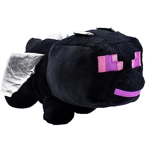 IOSCDH Kuschel Drache Puppe, 9.8 Zoll Karikatur Doll, Kawaii Minec RAF-t Kuscheltier, Plüschtier für Mädchen, Jungen & Babys, Flauschiges Stofftier zum Spielen, Sammeln & Kuschel(Schwarz) von IOSCDH