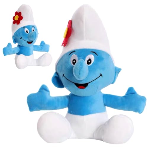 IOSCDH Smurfs Plüschtier, Anime Cartoon Schlümpfe Plüschtier Smurf Plüschtier Kuscheltier Stofftier Gefüllte Plüschpuppe,Mädchen Jungen Bett Kinderzimmer Dekor Themed Geburtstag Party Supplies(A) von IOSCDH