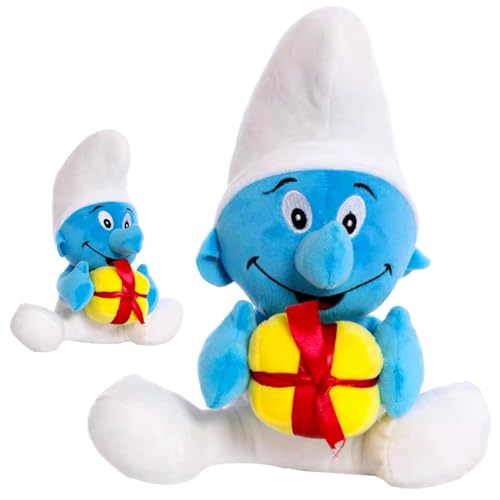 IOSCDH Smurfs Plüschtier, Anime Cartoon Schlümpfe Plüschtier Smurf Plüschtier Kuscheltier Stofftier Gefüllte Plüschpuppe,Mädchen Jungen Bett Kinderzimmer Dekor Themed Geburtstag Party Supplies(C) von IOSCDH