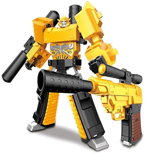 Roboter Spielzeug, Roboter Action Figure Spielzeug, Spielzeug Bumblebee, Roboter Spielzeug 2 in 1- Roboter, Wandelbares Actionfigur-Spielzeug für Kinder Geschenke von IOSCDH