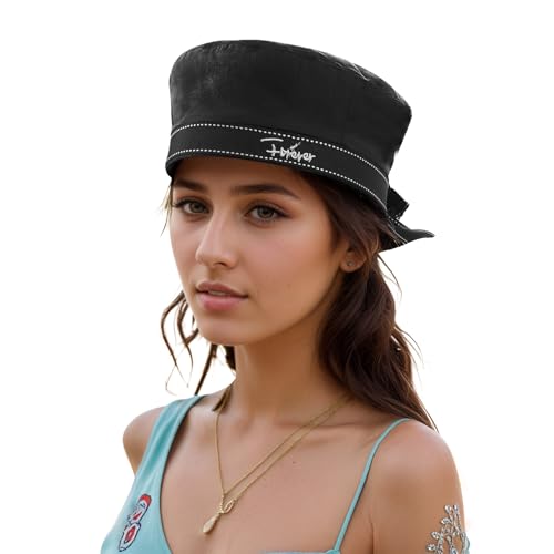 IPENNY Weiße Yacht Kapitänsmütze Damen Sailor Hut Atmungsaktive Segler Baskenmütze mit Schleife Band für Yacht Party Halloween Kostüm Zubehör IPENNY Weiße Yacht Kapitänsmütze Damen Sailor Hut Atmungsaktive Segler Baskenmütze mit Schleife Band für Yacht Party Halloween Kostüm Zubehör von IPENNY