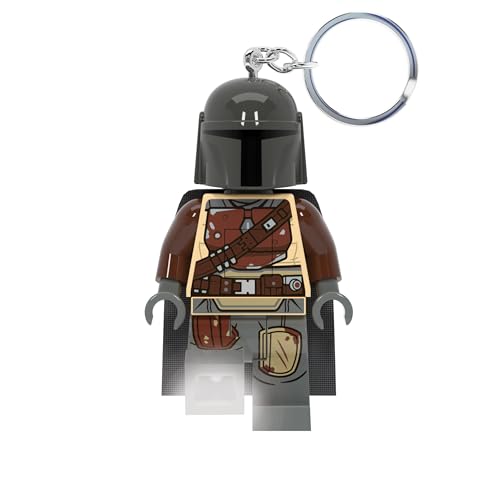 IQ Lego Star Wars - The Mandalorian Schlüsselanhänger mit LED-Taschenlampe Spielzeuggeschenke für Kinder - 76 mm große Figur - 2 CR2025 Batterien enthalten von IQ