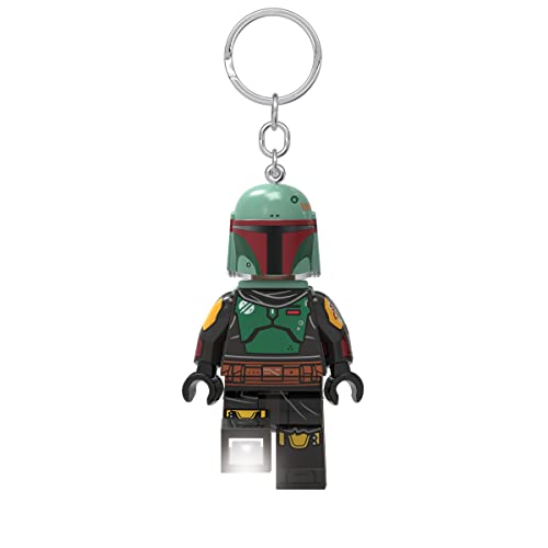 IQhk Lego Star Wars - Boba Fett Schlüsselanhänger mit LED-Taschenlampe Spielzeuggeschenke für Kinder - 76 mm große Figur - 2 CR2025 Batterien enthalten von IQ