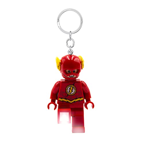 Lego DC Superheroes - The Flash Schlüsselanhänger LED-Taschenlampe für DC-Fans - Fantasievolles Kinderspielzeug - 76 mm große Figur (KE92H) - Inklusive 2 CR2025 Batterien von IQ