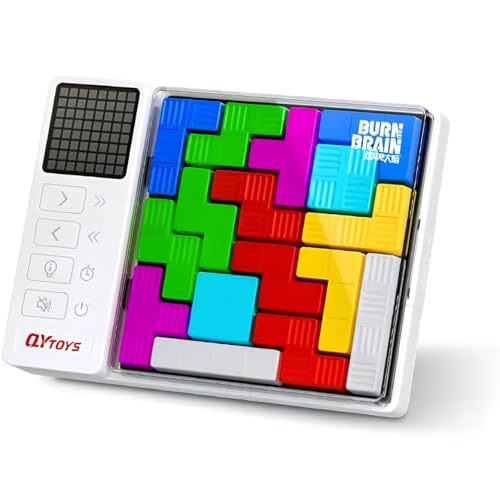 IQBrainPuzzles® QY Toys Smart Puzzle Logik Version mit 3000 Herausforderungen, Brettspiele für Kinder ab 6 Jahren und Erwachsene, Reisespiel, Tetris Puzzle, Elektrische IQ Spiele von IQBrainPuzzles