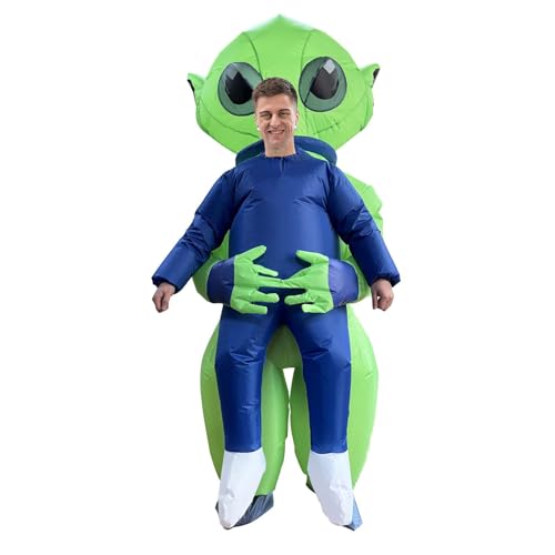 IRETG Alien Kostüm Damen Herren Aufblasbares Kostüm Erwachsene für Karneval Halloween Weihnachten Cosplay Party von IRETG