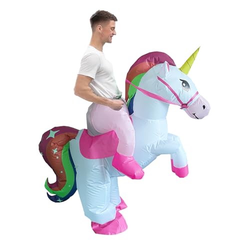 IRETG Aufblasbare Einhorn Kostüme für Erwachsene Reiten EIN Einhorn Kostüm für Halloween Party Cosplay Karneval von IRETG