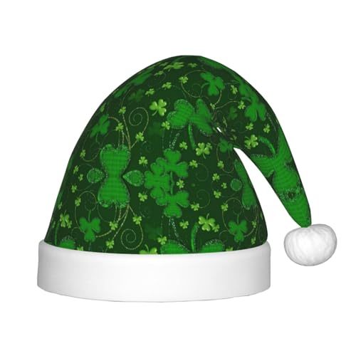 IRSHI Weihnachtsmütze für Kinder mit Glitzer-Motiv St. Patrick's Day, lustige und bequeme Weihnachtsmütze für Kinder, Party, Aufführung und Feiern von IRSHI