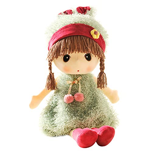 ISAKEN 45CM Niedliche Weiche Stoffpuppe Plüschpuppe Gefüllte Puppen Plüschtier Püppchen Mädchen Cartoon Rag Dolls Plüsch Stofftier Spielzeug Babypuppe Geburtstagegeschenk für Baby Kinder Mädchen von ISAKEN