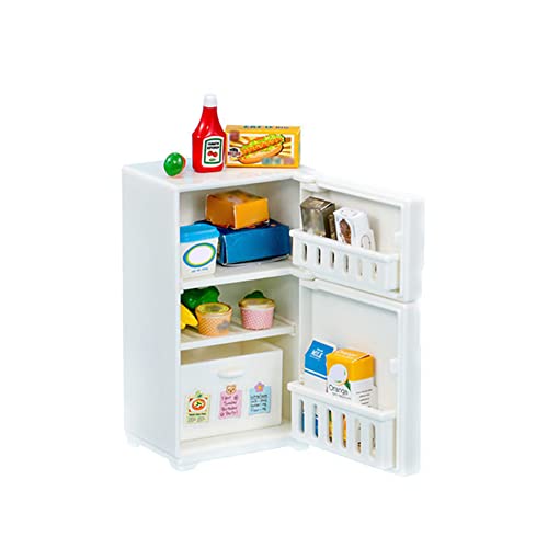 ISAKEN 1:12 Miniatur Puppenhaus Kühlschrank, Mini Küche Kühlschrank Spielzeug Kleinen Simulation Gefrierschrank Modell Küche Geräte Prop Puppenhaus Modell Geschenk für Kinder ISAKEN 1:12 Miniatur Puppenhaus Kühlschrank, Mini Küche Kühlschrank Spielzeug Kleinen Simulation Gefrierschrank Modell Küche Geräte Prop Puppenhaus Modell Geschenk für Kinder von ISAKEN