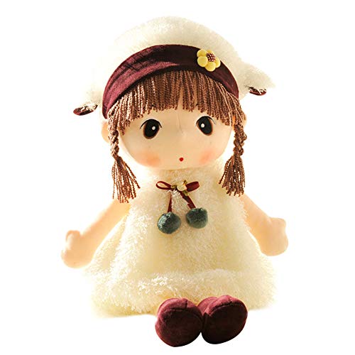 ISAKEN 45CM Niedliche Weiche Stoffpuppe Plüschpuppe Gefüllte Puppen Plüschtier Püppchen Mädchen Cartoon Rag Dolls Plüsch Stofftier Spielzeug Babypuppe Geburtstagegeschenk für Baby Kinder Mädchen von ISAKEN