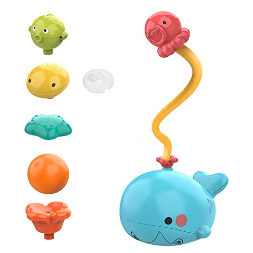 ISAKEN Baby Badespielzeug Badewannenspielzeug Wasser Dusche Sprinkler Elektrisch Wale Wasserpumpe Wasserspielzeug Baby Kind Kleinkind Duschgeschenke für 1 2 3 4 Jährige ISAKEN Baby Badespielzeug Badewannenspielzeug Wasser Dusche Sprinkler Elektrisch Wale Wasserpumpe Wasserspielzeug Baby Kind Kleinkind Duschgeschenke für 1 2 3 4 Jährige von ISAKEN
