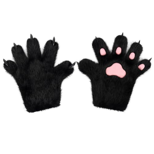 ISAKEN Bärenkostüm für Kinder, Bär Tierkleid Cosplay Set Bärenohren Stirnband Handschuhe für Halloween Fasching Karneval, Bärenkostüm Tierkleid Cosplay Set für Kinder von ISAKEN