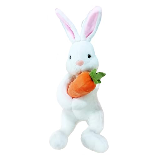 ISAKEN Cartoon Kaninchen Plüschpuppe, Bezaubernde Kaninchenpuppe Mini Kuscheltier Stofftier Plüschkissen Niedlichen Hase Plüschtier für Geburtstagsgeschenk Zuhause Auto Dekoration von ISAKEN