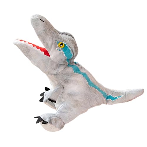 ISAKEN Dinosaurier Plüsch Handpuppe, Tier Handpuppen Plüschtiere Kinderhandpuppen Plüsch Kuscheltiere mit beweglichem offenem Mund für Kinder Gartenaufführungen von ISAKEN