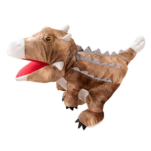 ISAKEN Dinosaurier Plüsch Handpuppe, Tier Handpuppen Plüschtiere Kinderhandpuppen Plüsch Kuscheltiere mit beweglichem offenem Mund für Kinder Gartenaufführungen von ISAKEN