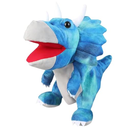 ISAKEN Dinosaurier Plüsch Handpuppe, Tier Handpuppen Plüschtiere Kinderhandpuppen Plüsch Kuscheltiere mit beweglichem offenem Mund für Kinder Gartenaufführungen von ISAKEN