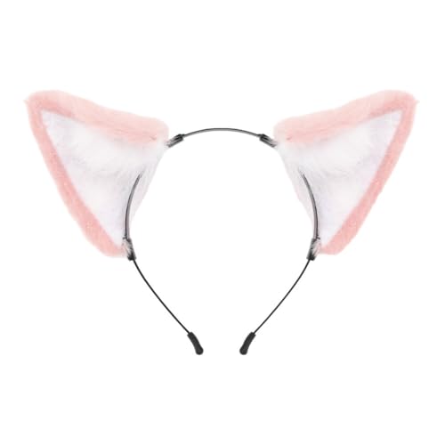 ISAKEN Fuchsohren Haarreif, Simuliertes Fuchsohren Stirnband Tierohren Anime Verkleidung Requisiten, Fuchsohren Stirnband für Halloween Thanksgiving Party Cosplay von ISAKEN