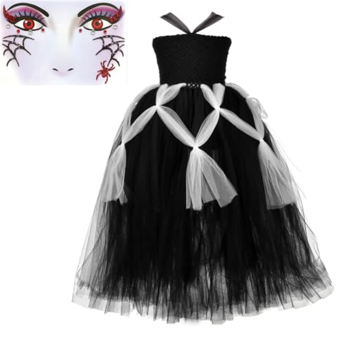 ISAKEN Hexenkostüm Mädchen, Tütü Rock Anzieh-Cosplay Hexenkostüm Faschingskostüme Halloween Karneval Kostüm Hexen Verkleidung Set für Halloween Party Maskerade Karneval von ISAKEN