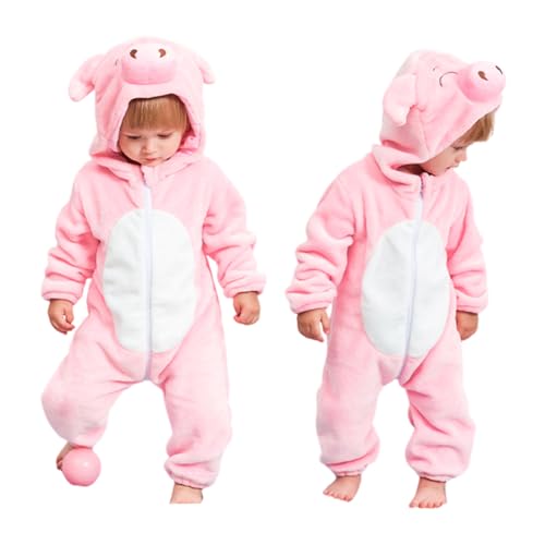 ISAKEN Kinder Tier Jumpsuit, Mädchen Jungen Kapuze Jumpsuit Unisex Unisex Baby Strampler Jumpsuit Kostüm für Kinder für Karneval Halloween Cosplay Kostüm Outfit von ISAKEN