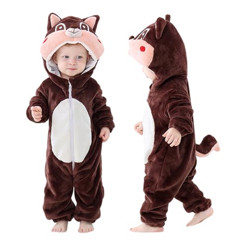 ISAKEN Kinder Tier Jumpsuit, Mädchen Jungen Kapuze Jumpsuit Unisex Unisex Baby Strampler Jumpsuit Kostüm für Kinder für Karneval Halloween Cosplay Kostüm Outfit von ISAKEN