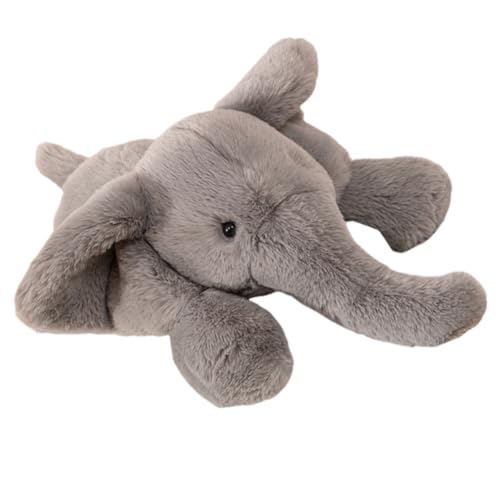 ISAKEN Kuscheltier Elefant Plüschtier, Kinder Schlafenszeit Begleiter Kissen Puppe Liebliches Elefant Plüschpuppe für Kuscheltierliebhaber Weihnachten Geburtstag Geschenk von ISAKEN