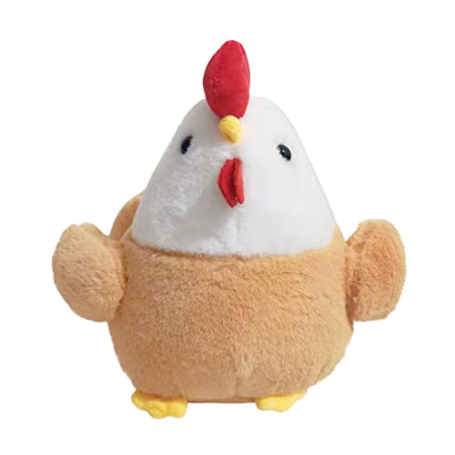 ISAKEN Kuscheltier Hahn 20CM, Cartoon Plush Chicken Plüsch Stofftier Spielzeug Simulation Hahn Plüschtier Huhn Kuscheltier Flauschig Kleinkind Kuscheltiere Spielzeug Chicken für Meisten Menschen von ISAKEN