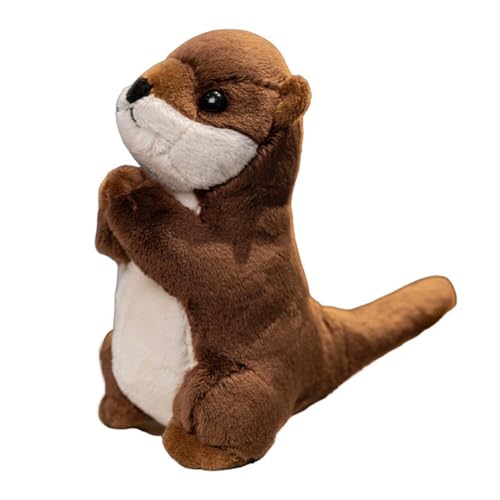 ISAKEN Kuscheltier Otter Plüsch Spielzeug Niedliches Otter Plüschtier Tier Spielzeug Kissen Wild Plüschpuppe Stofftier Umarmungskissen Hochzeitsfeier Weihnachten Geschenke für Kinder Mädchen Jungen von ISAKEN