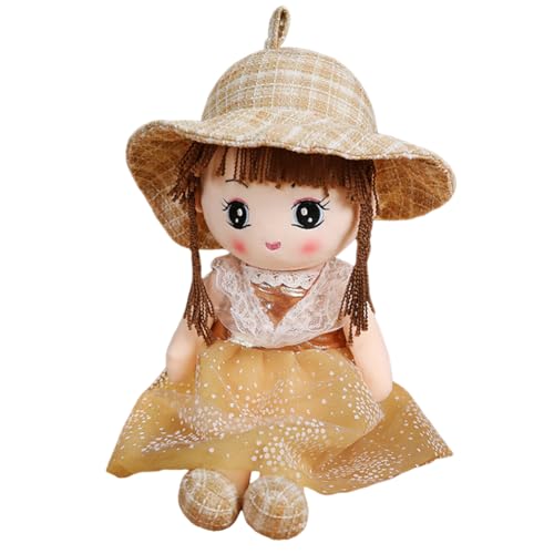 ISAKEN Mädchen Puppe, Groß Augen Mädchen Puppe Mädchen Schlafen Kissen Begleiter Puppe Kawaii Mädchen Plüsch Stofftier Geschenk für Babys und Kleinkinder von ISAKEN