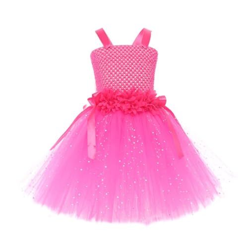 ISAKEN Mädchen Tüllkleid, Mädchen Halloween Kinder Kostüm Kinder Cosplay Kleid Kinder Prinzessin Kostüm mit Accessoires für Weihnachten Rollenspiel Make up Party von ISAKEN