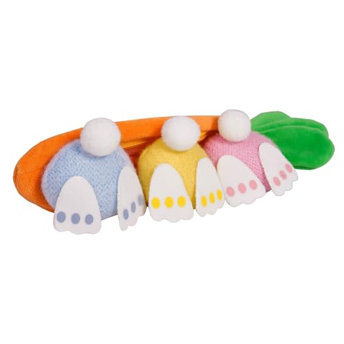 ISAKEN Osterhase Plüschtier Karotte Kuscheltier Kawaii Hase Stofftier Hasen Verstecken Und Suchen Ausgestopftes Spielzeug Geburtstagsgeschenk für Jungen, Mädchen, Kinder von ISAKEN